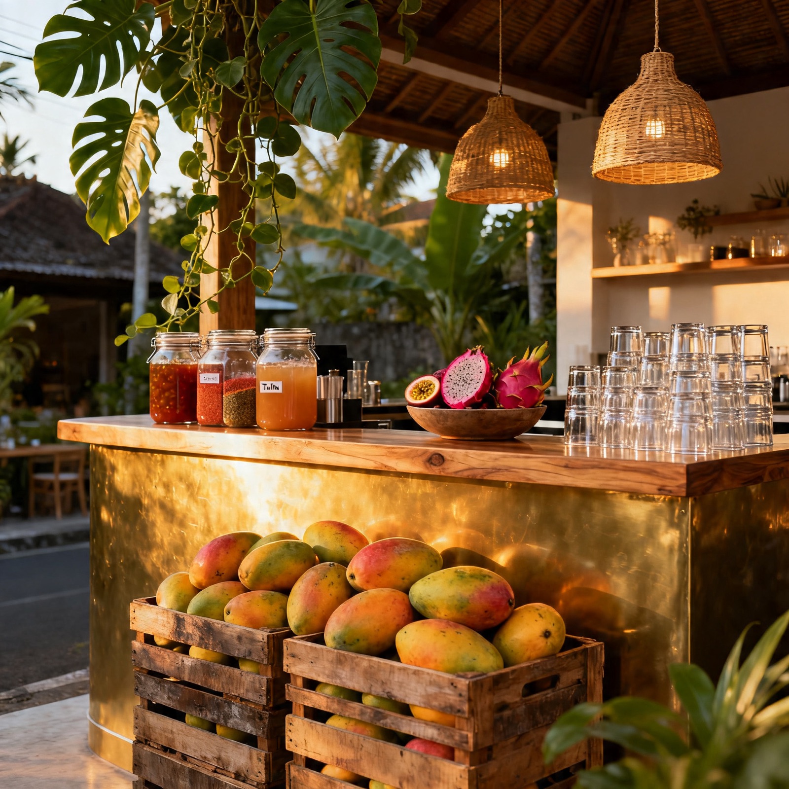 Canggu counter scene